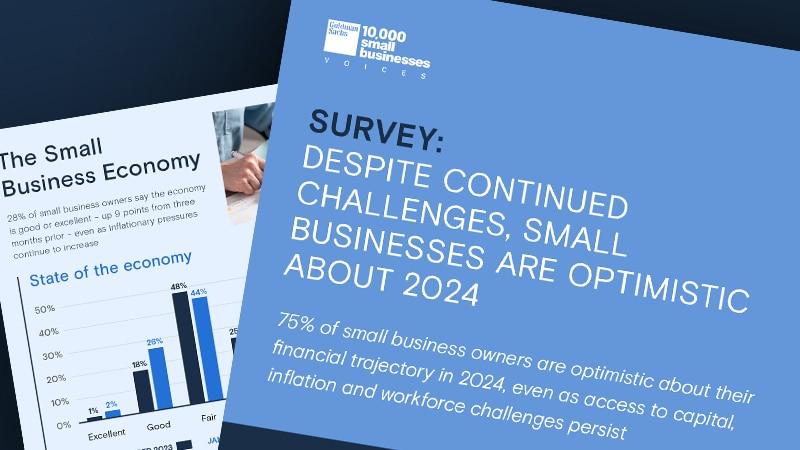 Survey: Glass Half Full: Small Business Owners Optimistic About 2024 Despite Challenging Business, Lending Environment