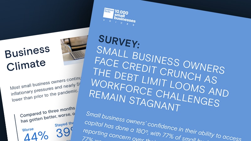 Survey: Small Business Owners Face Credit Crunch as the Debt Limit Looms and Workforce Challenges Remain Stagnant