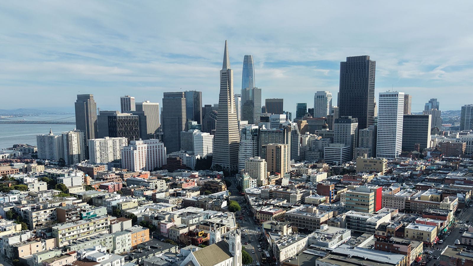 An aerial view of San Francisco.