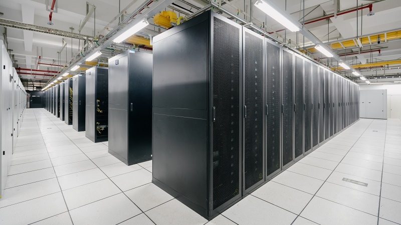 Photo of a server room in a Chinese data center