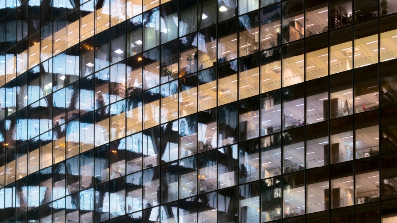 Photo of a skyscraper in Paris’s financial district