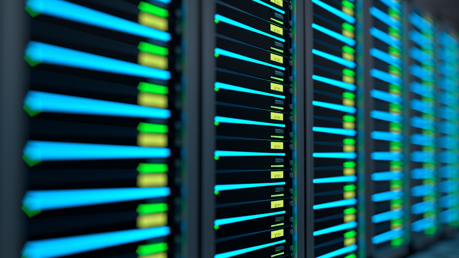 Server racks in a data center