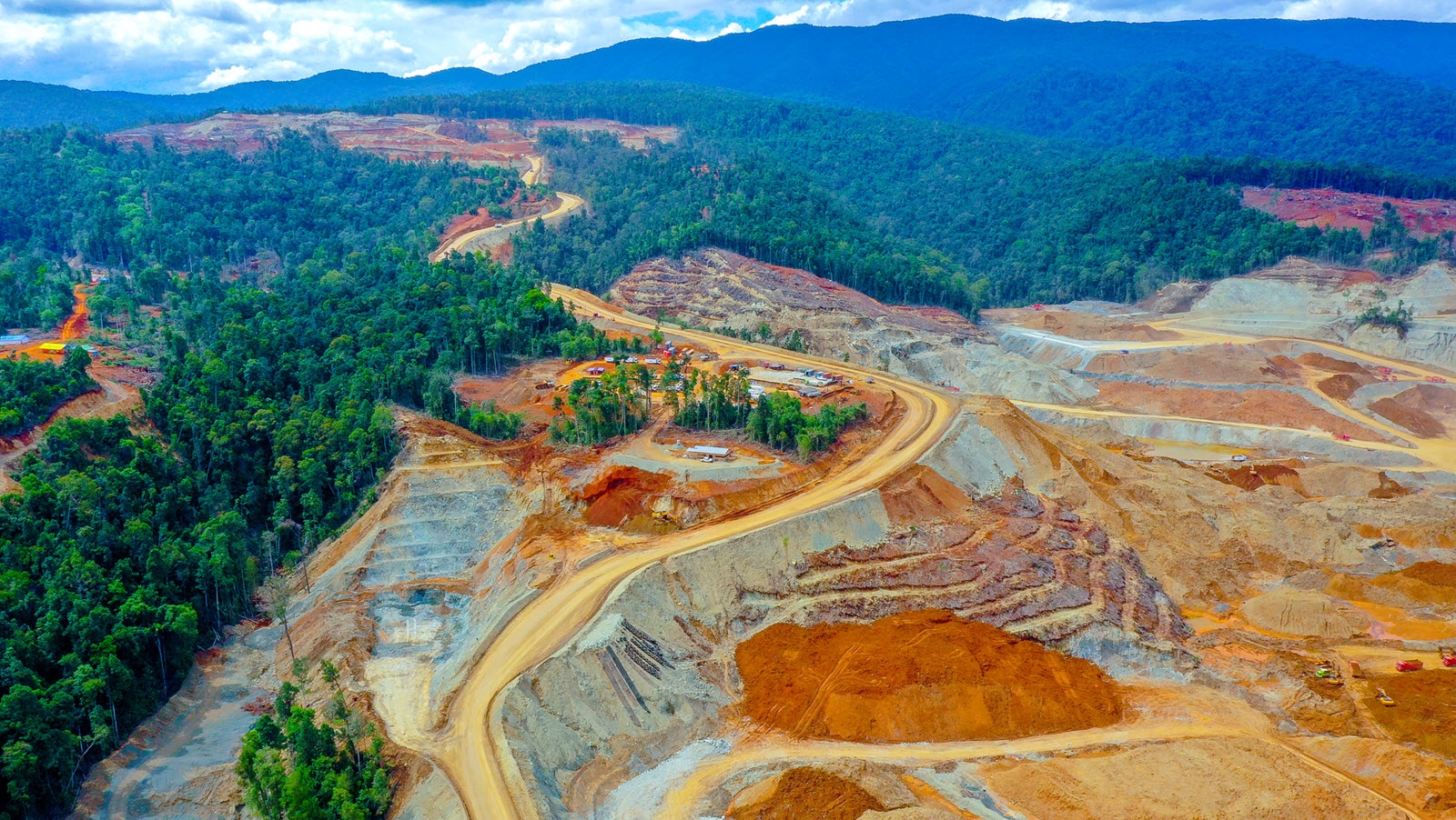 Photo of nickel mining in Indonesia.
