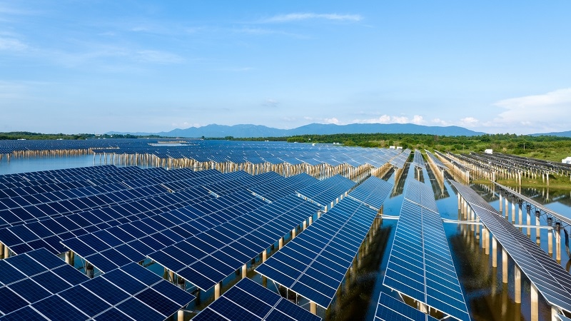 A solar power station in China.