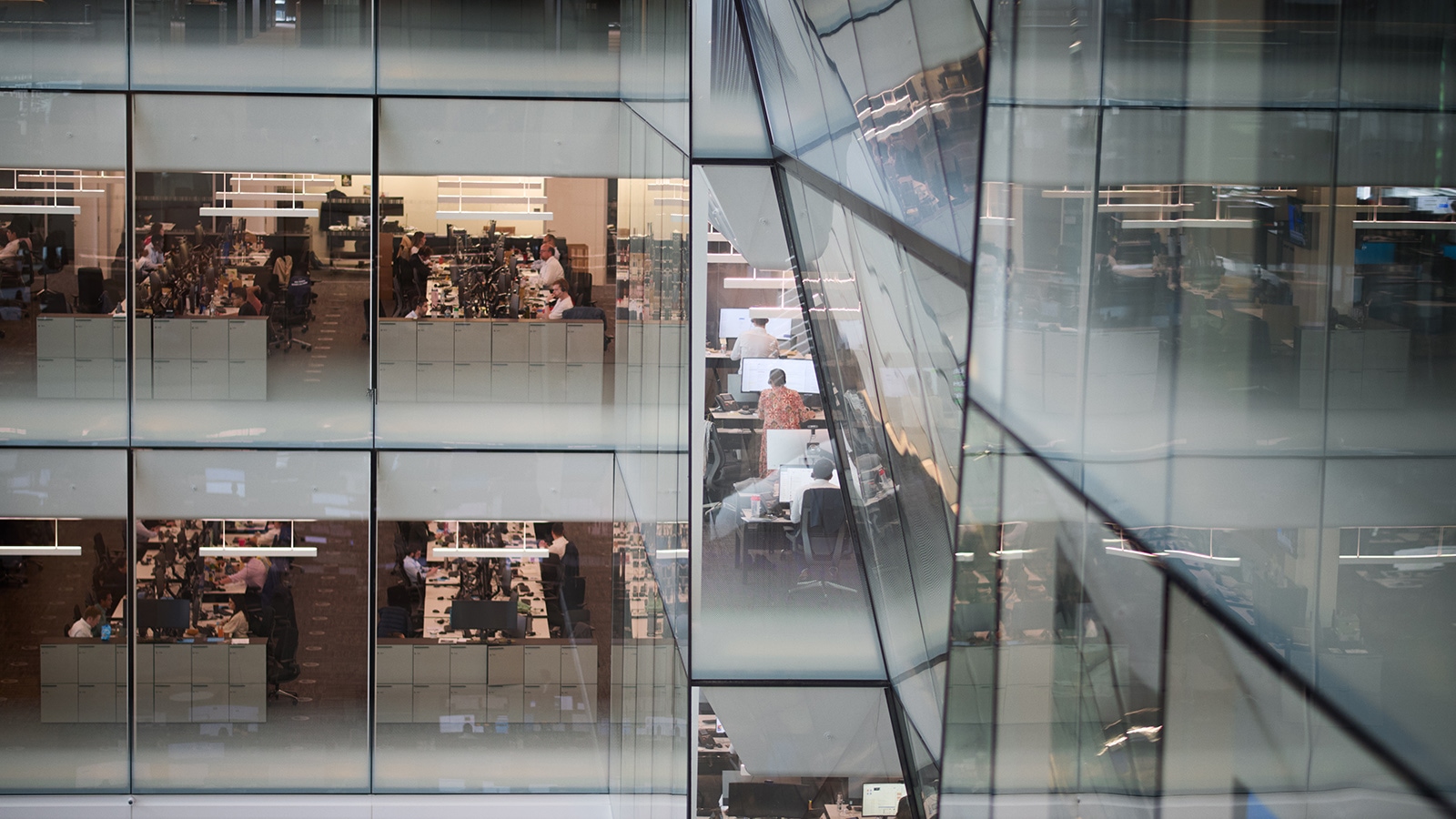 Photo showing trading floors.