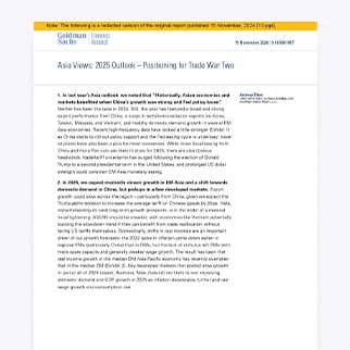 Asia Outlook 2025: Positioning for Trade War Two