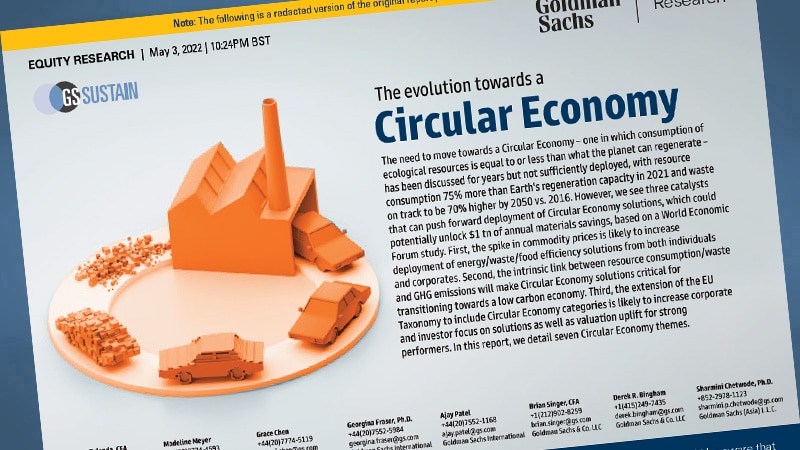 GS SUSTAIN: The Evolution Towards a Circular Economy